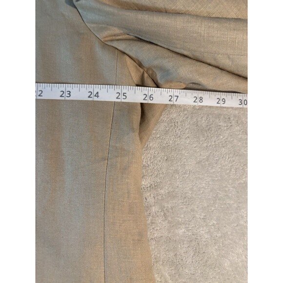 Andrew Fezza Men’s Classic Fit Blazer Jacket 50 L Beige Linen Sport Coat - Picture 10 of 16